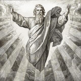 El primer día de la Creación. Ilustración de Julius Schnorr von Carolsfeld, 1852-60.