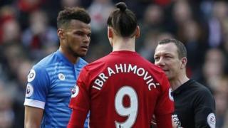 Mings and Ibrahimovic went unpunished by referee Kevin Friend for the incidents where they clashed