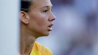 La portera chilena Christiane Endler, Mundial Femenino de fútbol Francia 2019.