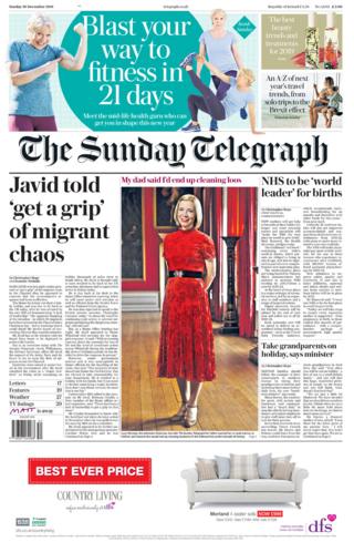 The Sunday Telegraph front page