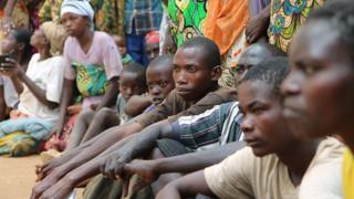 Wakimbizi wa Burundi wakiwa Gashora on Bugesera in April 10, 2015.