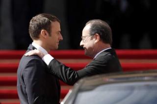 Hollande yasezeye Macron