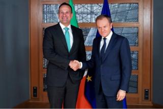 İrlanda Başbakanı Leo Varadkar ve AB Konseyi Başkanı Donald Tusk