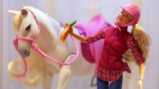 Barbie and white horse
