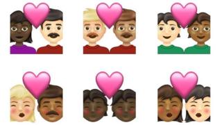 new emojis with more variety of skin tones for couples
