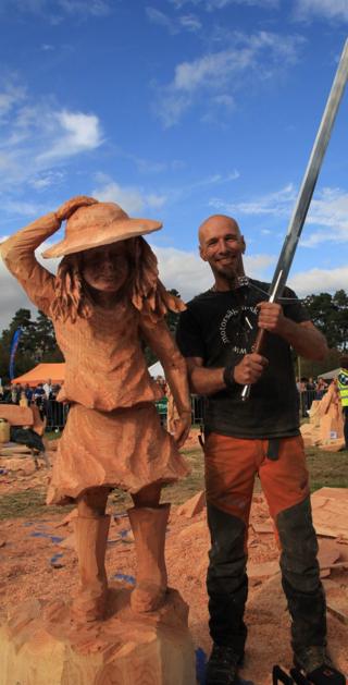 Michael Tamoszus and his prize-winning creation