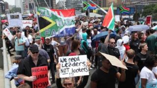 Waandamana dhidi ya uongozi wa rais Jacob Zuma