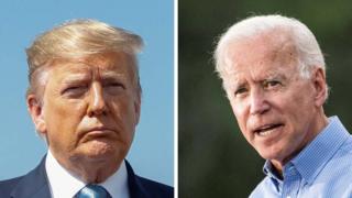 Split image: Donald Trump and Joe Biden