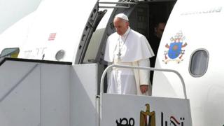 Une visite historique qui intervient trois semaines après l'attentat contre deux églises coptes.
