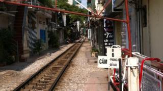 Railway track in Hanoi
