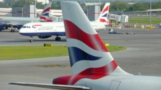 British Airways planes at Heathrow airport