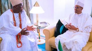 Oba Adeyeye Ogunwusi ati aarẹ Muhammadu Buhari
