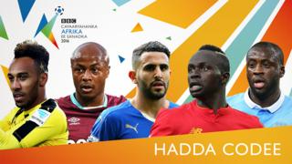 Tartanka ciyaaryahanka Afrika ugu wanaagsan ee BBC sanadka 2016