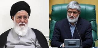علی مطهری (راست) احمد علمالهدی را به "ناآگاهی" متهم کرده است