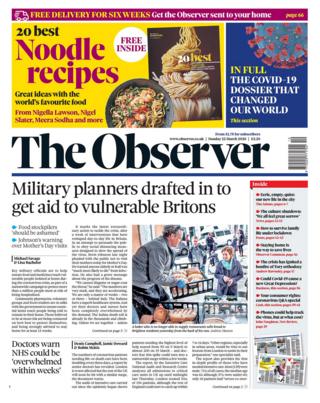 Observer front page