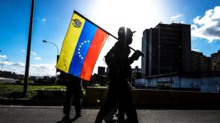 Foto de archivo de manifestación por PDVSA.