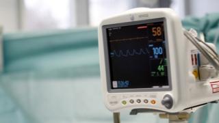 A machine monitoring the vital signs of a patient in Bad Abbach, Germany