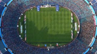 Una vista aérea del Estadio Azul Foto: Santiago Arau