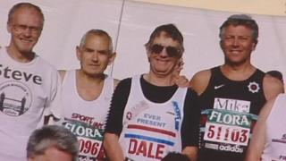 Dale Lyons with other marathon runners