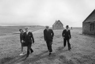 After church, Fair Isle