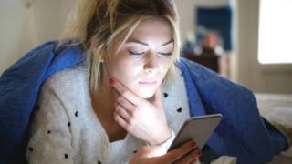 Woman using a phone
