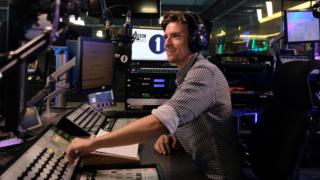 Greg in the new studio for the Radio 1 breakfast show