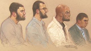 Court sketch of defendants