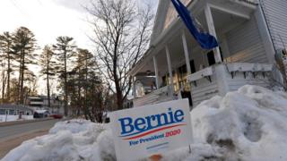 Casa de apoiador de Bernie Sanders em Lincoln, New Hampshire