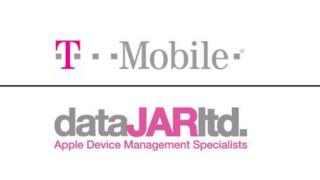 T-Mobile's logo (above) and dataJAR's (below)