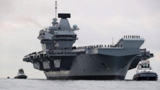 HMS Queen Elizabeth sailed into Portsmouth in August following preparations at the naval base