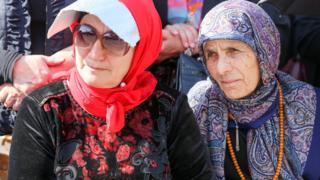 Женщины на митинге в Магасе находились на специально отведенной для них территории