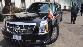 A diplomatic limousine used by President Obama in Addis Ababa (27 July 2015)