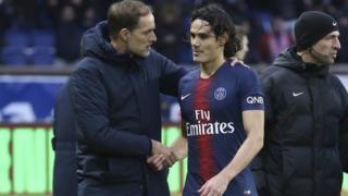Thomas Tuchel na Edinson Cavani