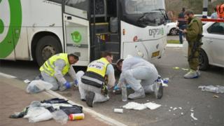 Scene of attack at Ariel settlement (05/02/18)