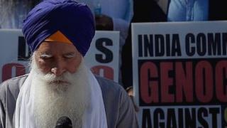 NOVEMBER 7, 2015: Members of the Sikh community mark the 1984 Genocide and Protest India's Human Rights Violations Remembrance Walk, in Los Angeles, CA