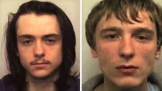 Mugshots of Matthew Hanley (left) and Connor Allsopp (right)