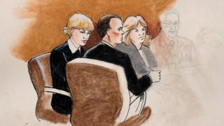 Ilustración del juicio de Taylor Swift