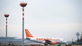 Самолет Easyjet в Берлине