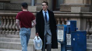 Benedict Cumberbatch filming in Glasgow