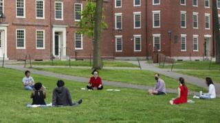 A socially-distanced celebration of law-school graduation at Harvard in May