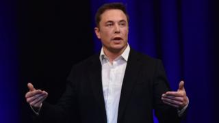 File photo dated 29 September 2017 shows billionaire entrepreneur and founder of SpaceX Elon Musk speaking at the 68th International Astronautical Congress 2017 in Adelaide.