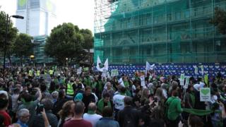 Silent walk near Grenfell Tower