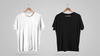 Camiseta blanca y camiseta negra