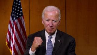 Joe Biden speaks at the Democratic National Convention, 19 August 2020