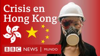 Montaje con manifestante de Hong Kong
