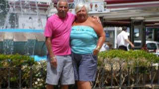 Christine Rowe with her husband Brian