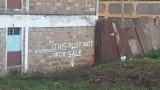 Notice that land is not for sale