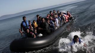 Türkiye'den Yunanistan'a ulaşan bir bot, Eylül 2015