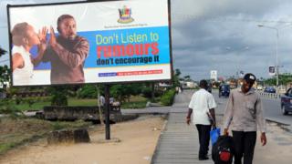 Billboard wey tok say make pipo no dey spread rumour