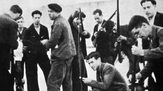 Milicianos republicanos.